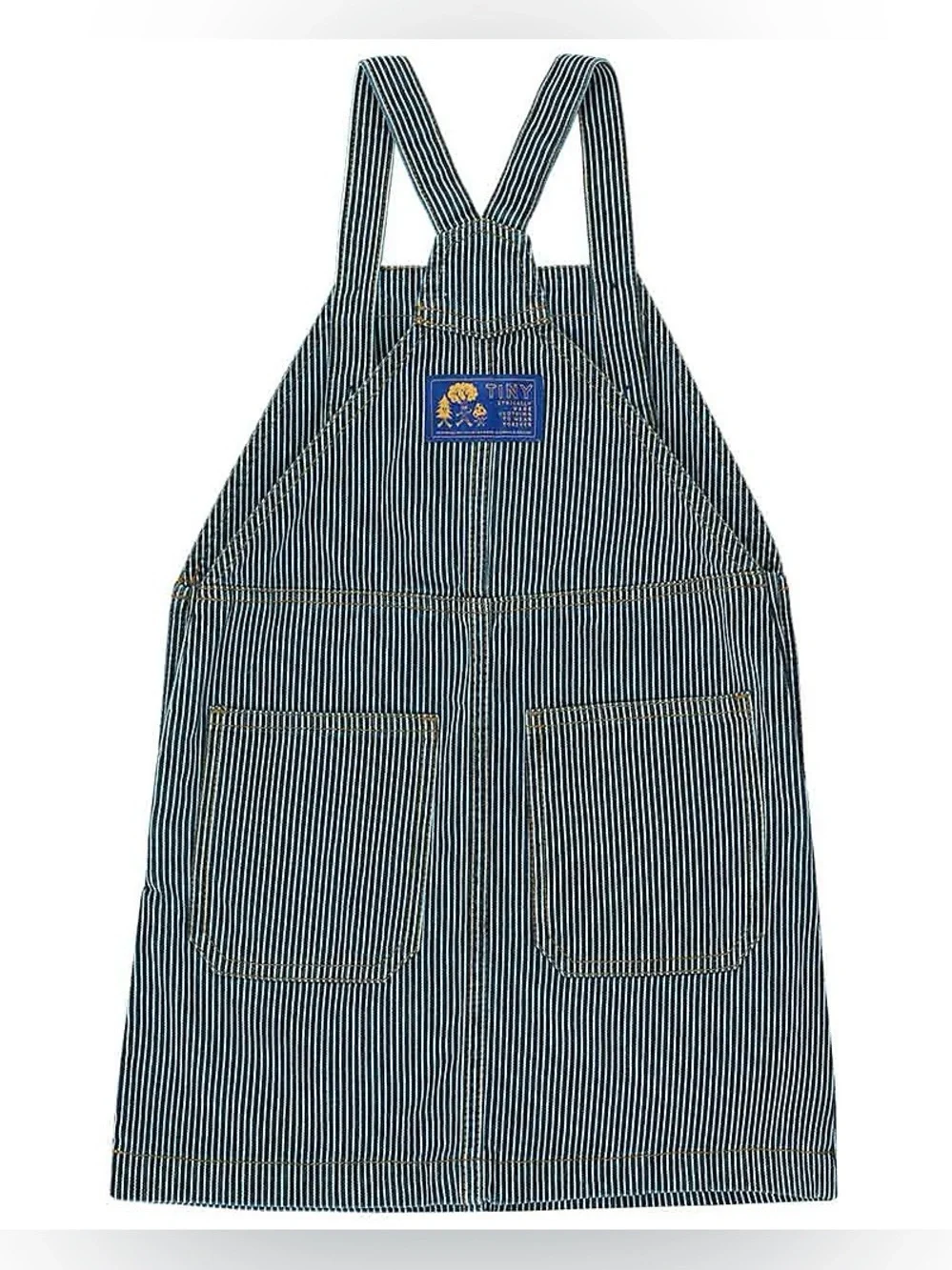 NWOT TinyCottons Striped Denim Short Dress size 3Y
